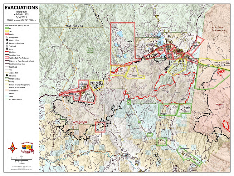 New Evacuation Orders in Arizona's Telegraph Fire - The Wildland ...